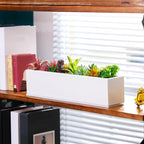 16.1 x 3.2 x 3.5 Inch Long Rectangular Planter Box Window Sill Plant Box Metal - Image 5