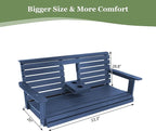 Poly Lumber 3-Seat Porch Swing, HIPS 5-Feet Bench Swing - Image 5