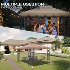 10x10 Canopy Replacement Top Double Tiered Gazebo Cover - Image 5