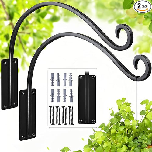 16 Inch Plant Hangers Outdoor 2 Pack, Plant Hanging Hook Bracket by GESTONE