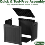 EasyUp 34 Gallon Resin Deck Box Waterproof, UV Resistant Outdoor Storage Box - Image 5