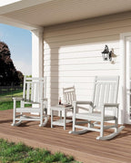GarveeLife Outdoor Side Table 2-Tier, 18 in HDPE All Weather Resistant Patio - Image 2