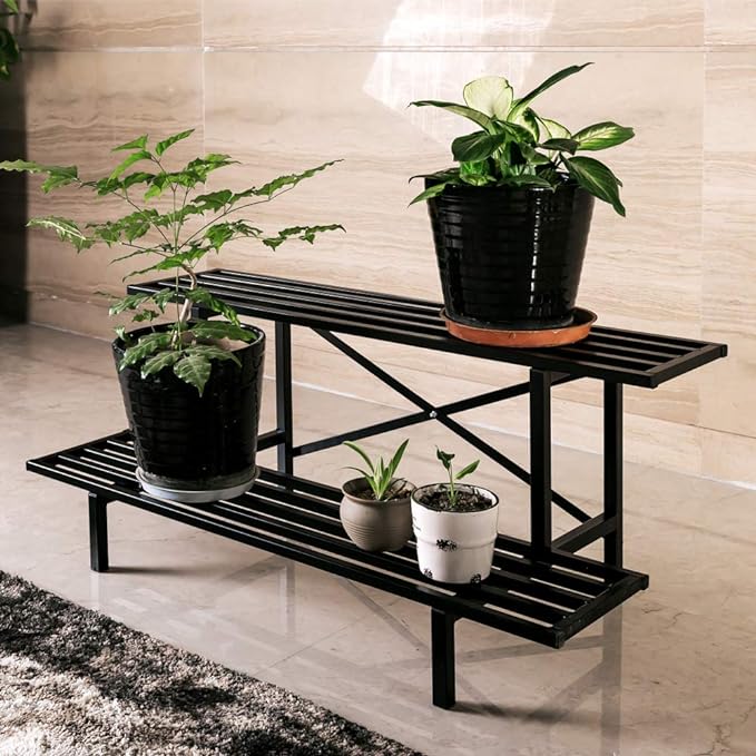 Zhongma 2 Tier Sturdy Metal Plant Stand Heavy Duty Plant Holder - Image 5