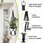 Hoteam 12 Pcs Macrame Plant Hangers Macrame Hanging Planters - Image 3