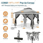 COBIZI 11x11 Pop Up Gazebo Canopy Tent Easy Up Outdoor Gazebo Waterproof - Image 3