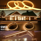 AC 110V COB LED Strip Lights Outdoor Waterproof 65.6ft, 2700K Warm White Super - Image 4