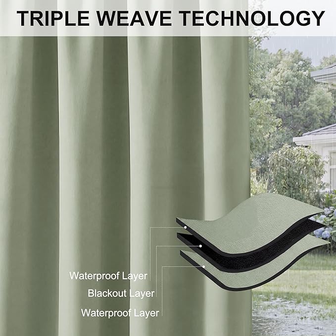 RYB HOME Extra Wide Outdoor Curtains - Image 6