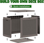 Outdoor Storage Box, Resin Deck Boxes Indoor and outdoor, Waterproof Storage - Image 3