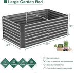 Land Guard 2 Pack 8×4×2ft Galvanized Raised Garden Bed Kit, Galvanized Planter - Image 2