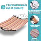 TegerDeger 12FT 2 Person Hammock Large Hammock Quick Dry 450LB Capacity - Image 4