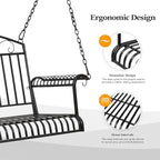 VINGLI Upgraded Metal Patio Porch Swing, 660 LBS Weight Capacity Steel Porch - Image 2