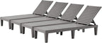 Outdoor Lounge Chaise, Adjustable Pool Lounge Chairs by EUNHOO