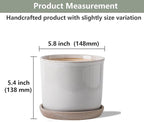5.8 Inch Plant Pot: Ceramic Planter - Image 2