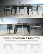Outdoor Dining Chairs Set of 2, Aluminum Patio Dining Chairs - Image 2