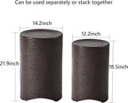COSIEST Concrete Side Table, Decorative Garden Stools - Image 2
