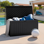 JUMMICO 160 Gallon Resin Outdoor Storage Deck Box - Image 5