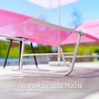 Outsunny Folding Chaise Lounge Chair, Pool Sun Tanning Chair, Outdoor Lounge - Image 7