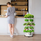 6 Tiered Strawberry Planters, Vertical Garden Tower, Stacking Planter - Image 7