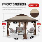 CROWN SHADES 13x13 Pop Up Gazebo, Canopy Tent, Gazebos on Clearance - Image 6