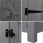 Outvita 70in Outdoor Storage Shed, Waterproof Wooden Garden Storage Cabinet - Image 3