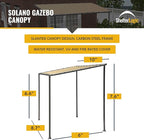 ShelterLogic 10' x 6' Solano Gazebo Canopy Charcoal Carbon Steel Frame and - Image 2