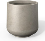 Kante 15.3" Dia Round Concrete Planter, Outdoor Indoor Large Plant Pots by Kante