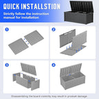 Outdoor Storage Box, Resin Deck Boxes Indoor and outdoor, Waterproof Storage - Image 6
