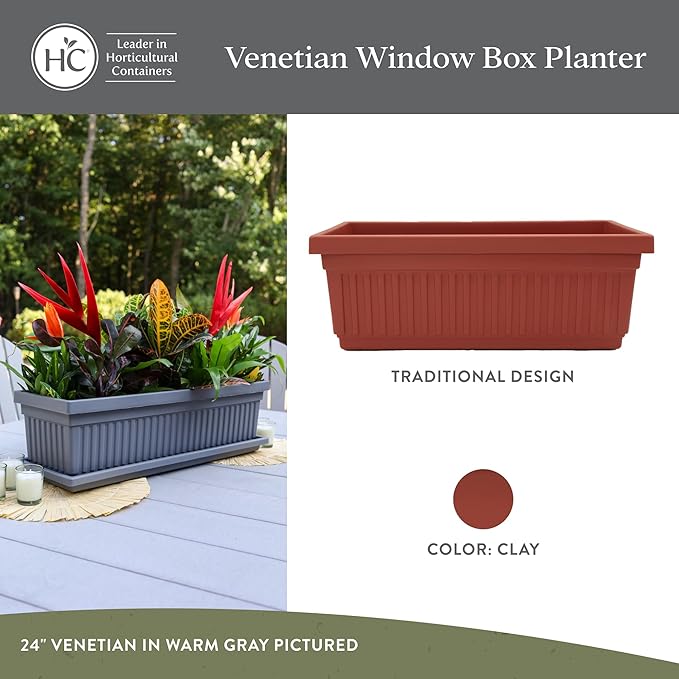 The HC Companies 18 Inch Venetian Window Planter Box - Image 2