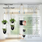 Modern Metal Hanging Planter for Indoor Outdoor Plants - Image 5