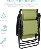 Best Choice Products Folding Zero Gravity Outdoor Recliner Patio Lounge Chair - Image 7