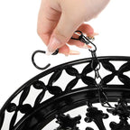 2 Pack Hanging Planters, 9.8 Inch Metal Plant Hanger, Decorative Glossy Black - Image 5