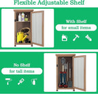 Small Outdoor Storage Cabinet Weatherproof, Wood Garden Potting Bench Table - Image 9