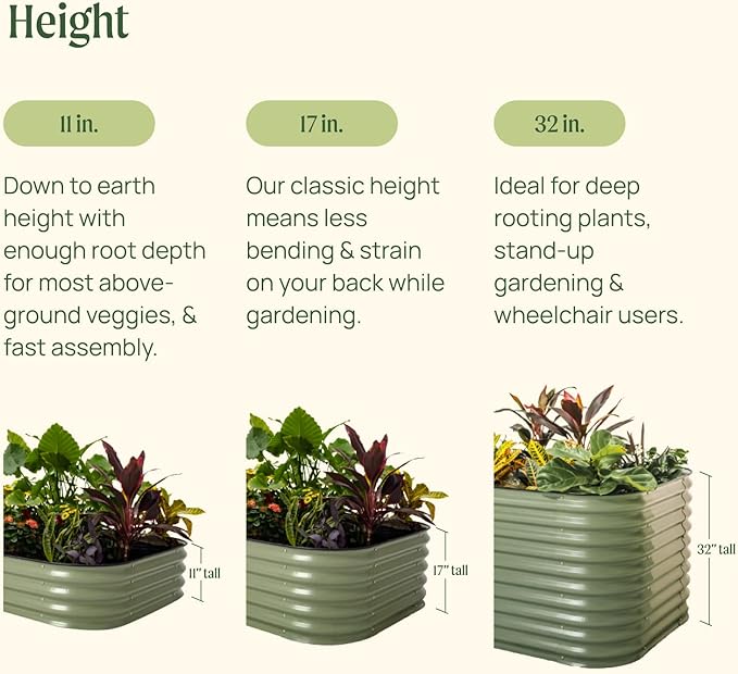 Vego garden Raised Garden Bed Kit, Modern Gray - Image 7