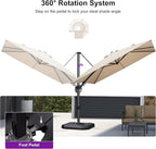 PURPLE LEAF 8.8' X 8.8' Right-left Tilt Patio Umbrella - Image 7