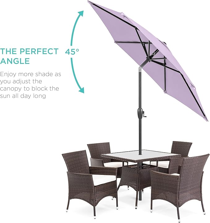 Best Choice Products 7.5ft Heavy-Duty Round Outdoor Market Table Patio Umbrella - Image 2