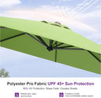 PURPLE LEAF 9 Feet Patio Umbrella Outdoor Cantilever Square Umbrella Aluminum - Image 4