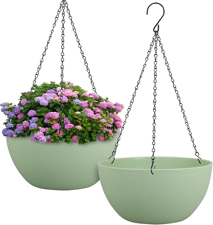 12 inch Large Hanging Planters Plant Pots by Meowell