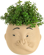 Funny Bathroom Planter Decor: Quirky Holding Nose Plant Pot Indoor by Unknown