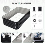 5×3×1.4FT Galvanized Raised Garden Bed Outdoor, Metal Raised Garden Bed Kit - Image 7