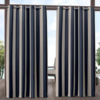 Exclusive Home Canopy Stripe Indoor/Outdoor Grommet Top Curtain Panel by Exclusive+Home