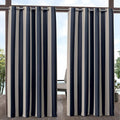 Exclusive Home Canopy Stripe Indoor/Outdoor Grommet Top Curtain Panel by TownCountryLiving
