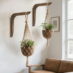 Wooden Plants Hanger, Plant Hangers Indoor Wall Mount, 8.58-Inch Hanging Plant - Image 3