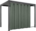 Easy-Going Linen Look Outdoor Curtains Waterproof Windproof Porch Curtains by Easy-Going