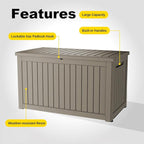 ROJIK Outdoor Storage Housing Deck Box, Waterproof Patio Furniture, Garden Tools - Image 7