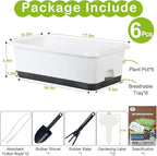Window Box Planter 6 Pcs, 18 Inches Rectangle Flower Pots - Image 6