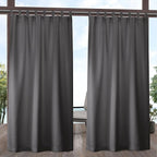 Exclusive Home Cabana Solid Indoor/Outdoor Light Filtering Hook-and-Loop Tab by Exclusive+Home