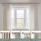 2 Pack Retro Silver Curtain Rods Set - Image 3