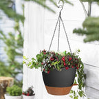 10/9/8 Inch Hanging Planter for Indoor Outdoor Plants, 3 Pack Self-Watering - Image 7