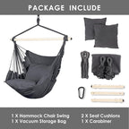 Highwild Hammock Chair Hanging Rope Swing - Image 7