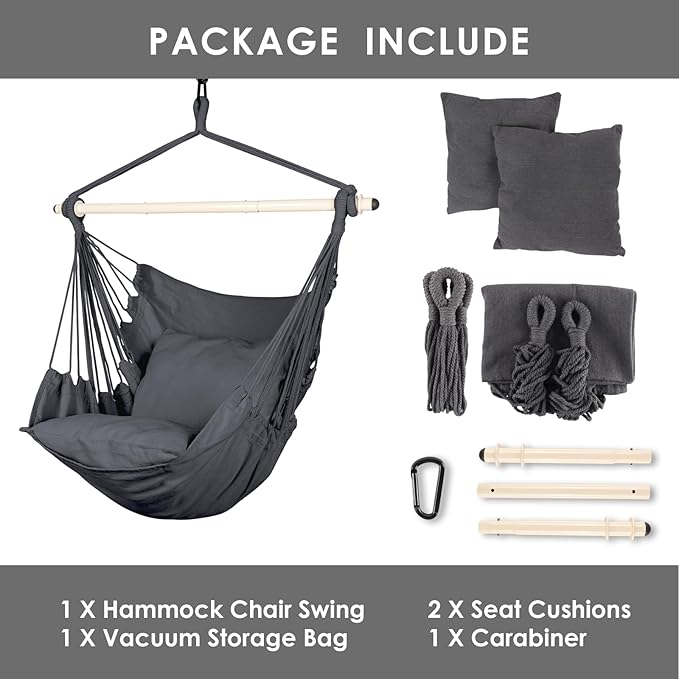 Highwild Hammock Chair Hanging Rope Swing - Image 7
